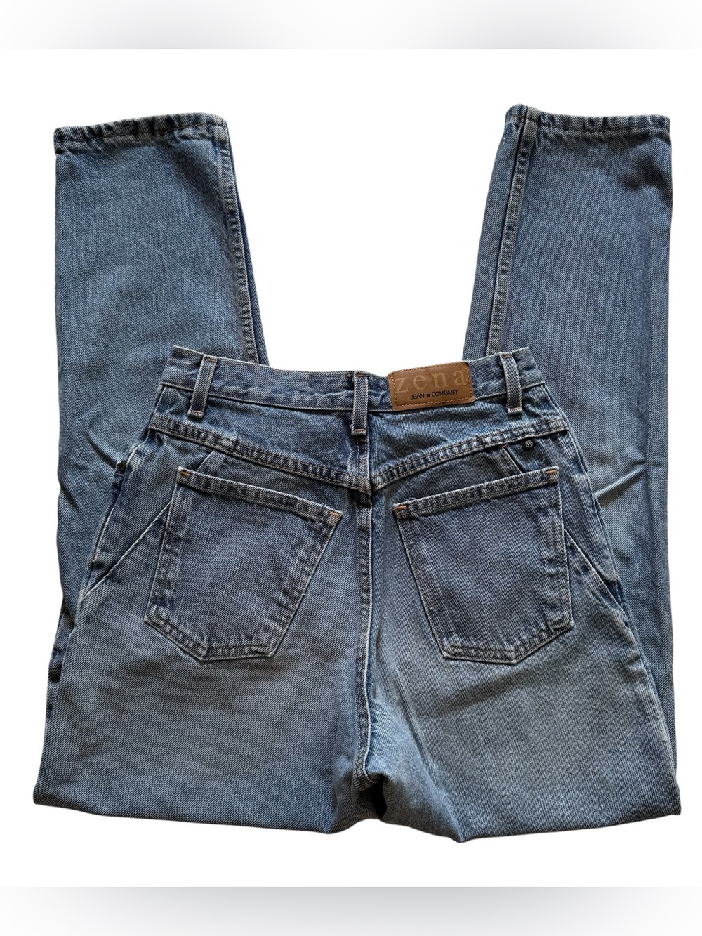 Vintage 90s Zena Jeans Womens Size 26 W Blue Mom Straight High Rise Medium Wash